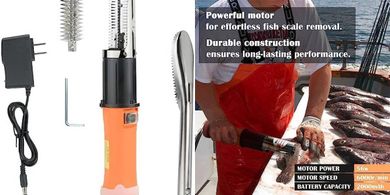 Cordless Electric Fish Scaler: Rechargeable, Dual-Head, IPX7 Waterproof
