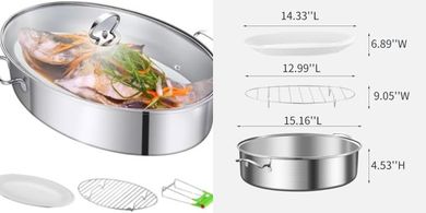 Multi-Use Stainless Steel Steamer & Stockpot with Rack
