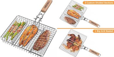 Stainless Steel BBQ Grill Basket for Meat & Fish
