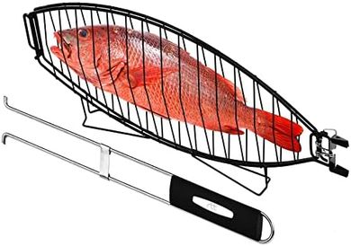 Premium Stainless Steel Folding Fish Grill Basket
