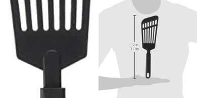 Winco Black Nylon Medium Spatula (12")
