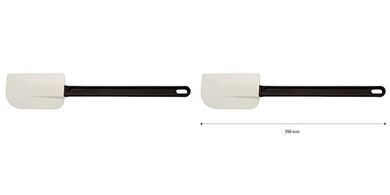 Matfer Bourgeat Elveo High-Heat Rubber Spatula (Gray, 13.8" x 4.5")
