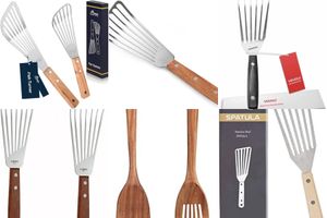 fish spatula wooden handle