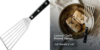 Lamson Left-Handed Slotted Turner with Noir Handle
