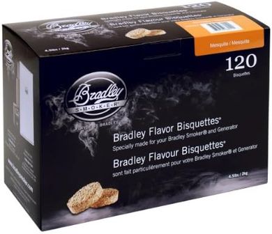 Bradley Mesquite Bisquettes: 120-Pack BBQ Blend
