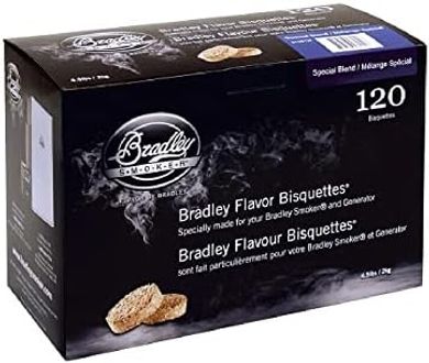 Bradley Smoker Bisquettes: Special Blend BBQ Grill Fuel (120 Pack)
