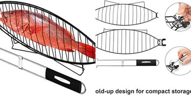 Premium Stainless Steel Folding Fish Grill Basket