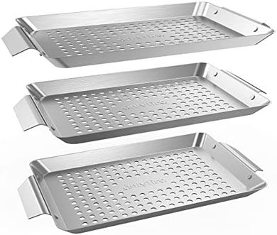 Onlyfire Stainless Steel Grill Basket Set (3-Pack)
